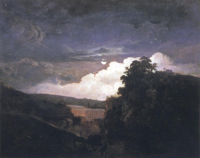 Joseph wright of derby Arkwright's Cotton Mills by Night oil painting picture